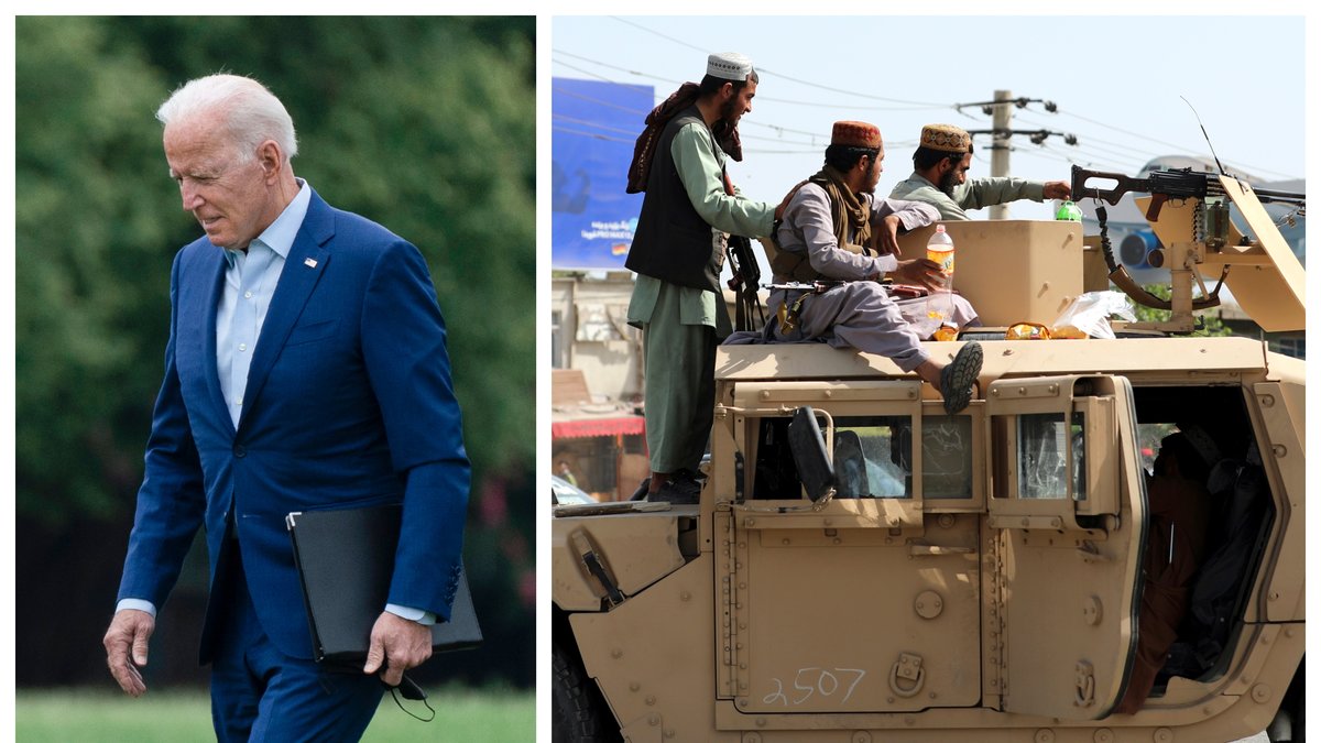 USA:s president Joe Biden bryter nu tystnaden efter talibanernas maktövertag i Afghanistan.
